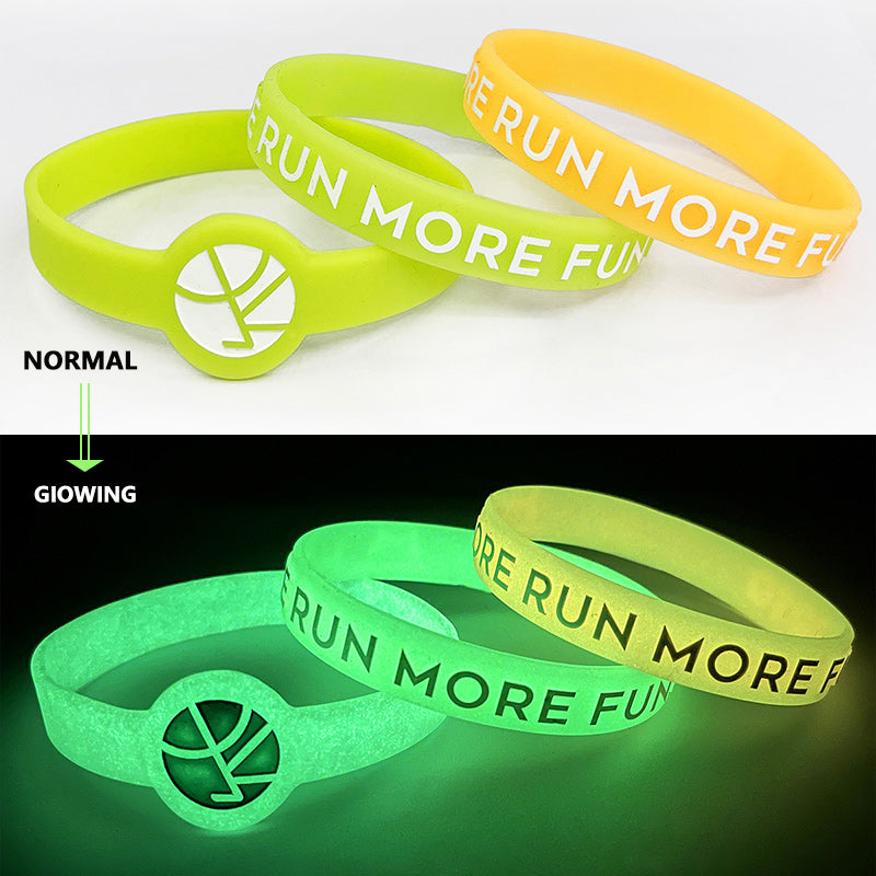 Custom Silicone Wristbands - Glowing