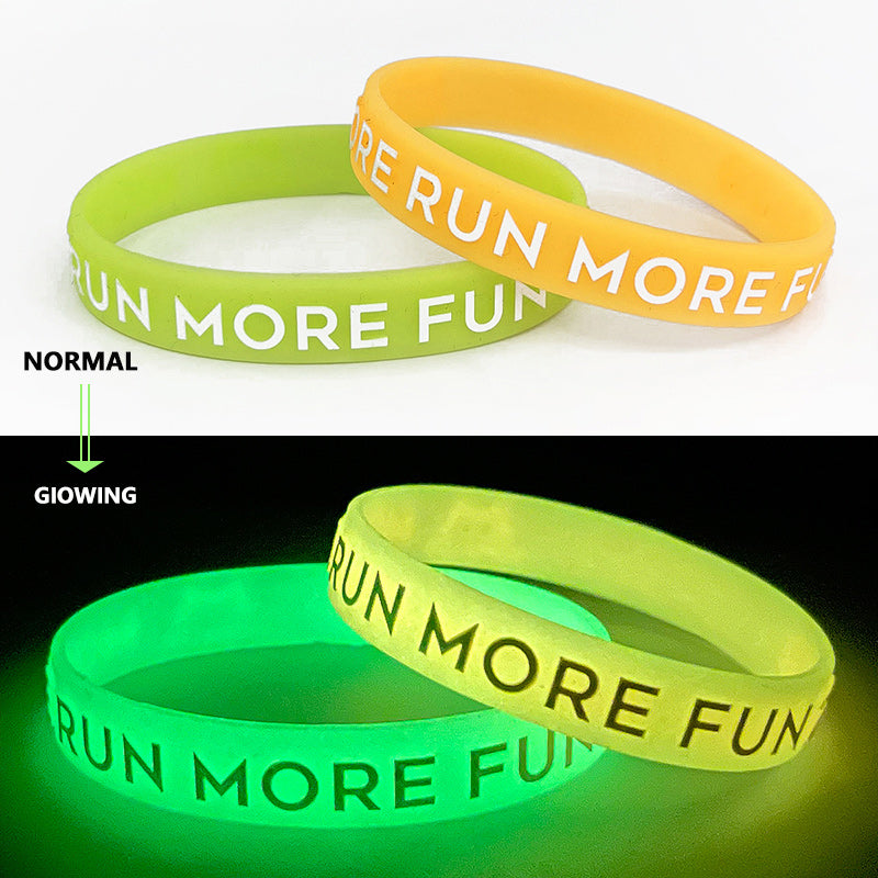 Custom Silicone Wristbands - Glowing