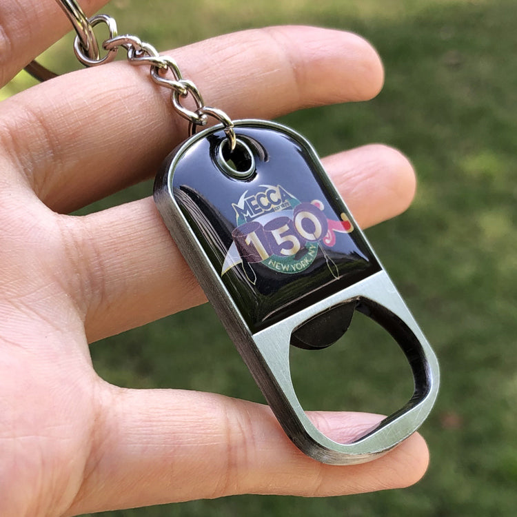Custom metal keychain with opener