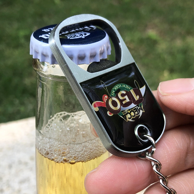 Custom metal keychain with opener