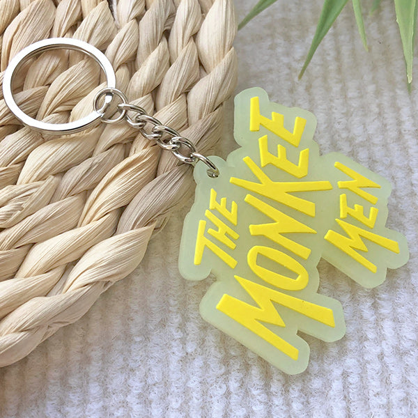 Custom 3D Die Cut Rubber Keychains-Glowing