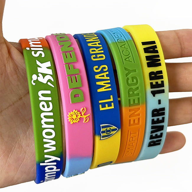 Custom Silicone Wristbands - Segmented