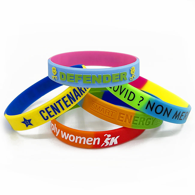 Custom Silicone Wristbands - Segmented