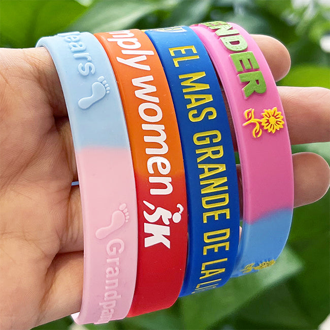 Custom Silicone Wristbands - Segmented