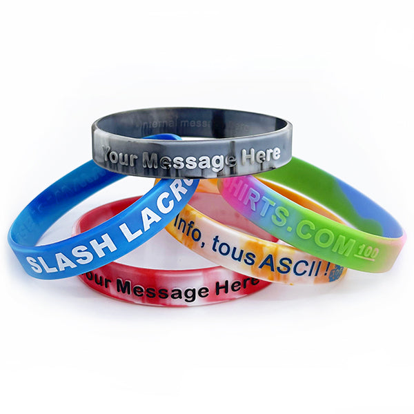 Custom Silicone Wristbands - Swirl