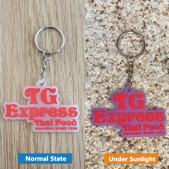 Custom 3D Die Cut Rubber Keychains-UV