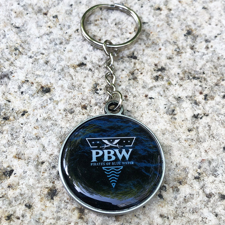 Custom metal keychain with doming