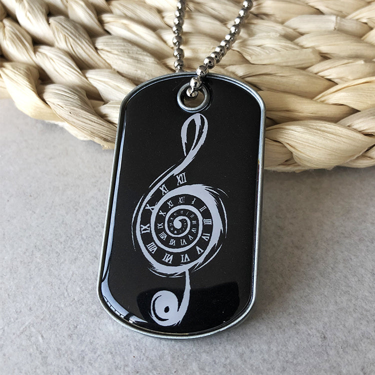 Custom Zinc Alloy Dog Tag Necklace - Doming