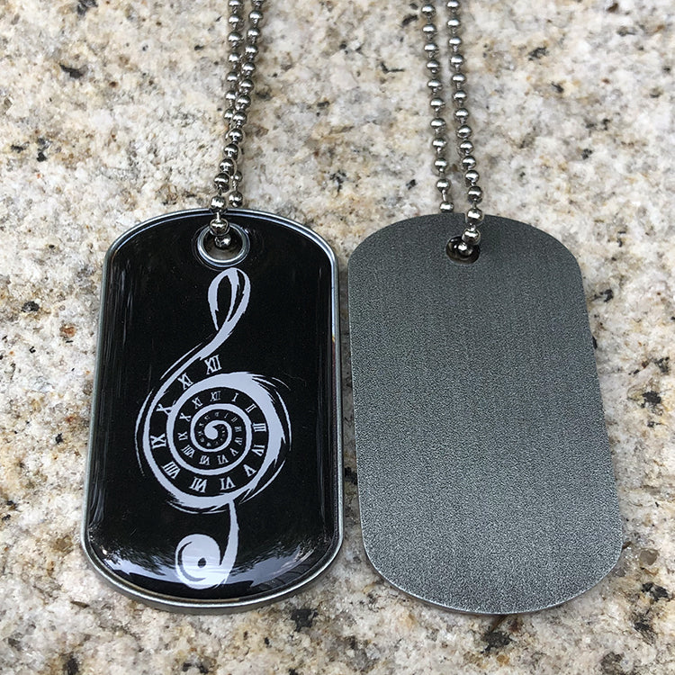 Custom Zinc Alloy Dog Tag Necklace - Doming